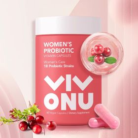 Women's Probiotic,Prebiotics & Lactobacillus Probiotic Blend,60 Billion CFUs,18 Strains,Help Women's Health,Boost Immune,Digestive,Gut