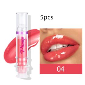 New Tube Lip Rich Lip Color Slightly Spicy Lip Honey Lip Glass Mirror Face Lip Mirror Liquid Lipstick (Option: 4Color5pcs)