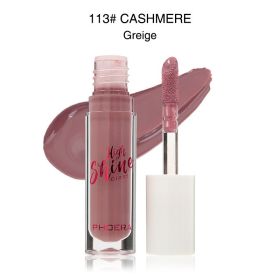 Solid Jelly Lipstick Crystal Lip Balm Water Wave Mirror Lip Gloss Long Lasting Moisturizing Lip Glaze Lip Care Makeup (Option: 113CASHMERE)