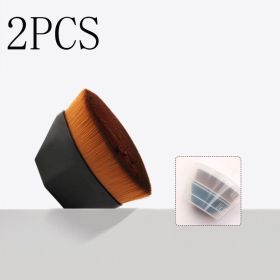 Foundation Brush BB Cream Makeup Brushes Loose Powder Brush Flat Kit (Option: 2pc Black With Box)