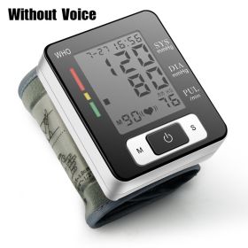 Wrist Blood Pressure Machine With Adjustable Wrist Cuff & 90 Reading Memory For Home & Clinical & H (Option: Without Voice)